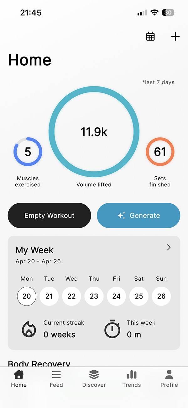 Athlete app preview